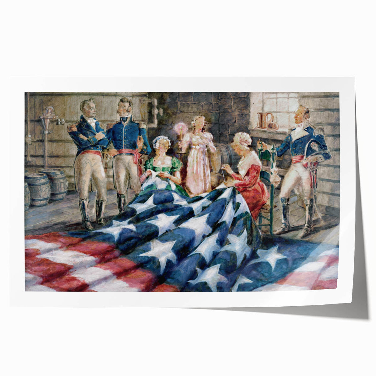Betsy Ross Flag Sewing - American Flag Wall Art