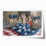 Betsy Ross Flag Sewing - American Flag Wall Art