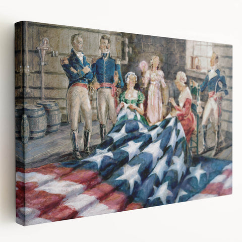 Betsy Ross Flag Sewing - American Flag Wall Art
