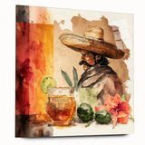 Mexican Cowboy Cinco de Mayo Decor - Mexican Fiesta Wall Art