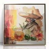 Mexican Cowboy Cinco de Mayo Decor - Mexican Fiesta Wall Art