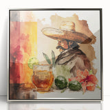 Mexican Cowboy Cinco de Mayo Decor - Mexican Fiesta Wall Art