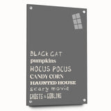 Halloween Typography Wall Art - Spooky Minimalist Halloween Decor