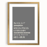 Halloween Typography Wall Art - Spooky Minimalist Halloween Decor