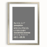 Halloween Typography Wall Art - Spooky Minimalist Halloween Decor