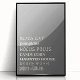 Halloween Typography Wall Art - Spooky Minimalist Halloween Decor