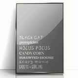 Halloween Typography Wall Art - Spooky Minimalist Halloween Decor