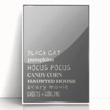 Halloween Typography Wall Art - Spooky Minimalist Halloween Decor