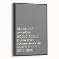 Halloween Typography Wall Art - Spooky Minimalist Halloween Decor