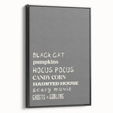 Halloween Typography Wall Art - Spooky Minimalist Halloween Decor