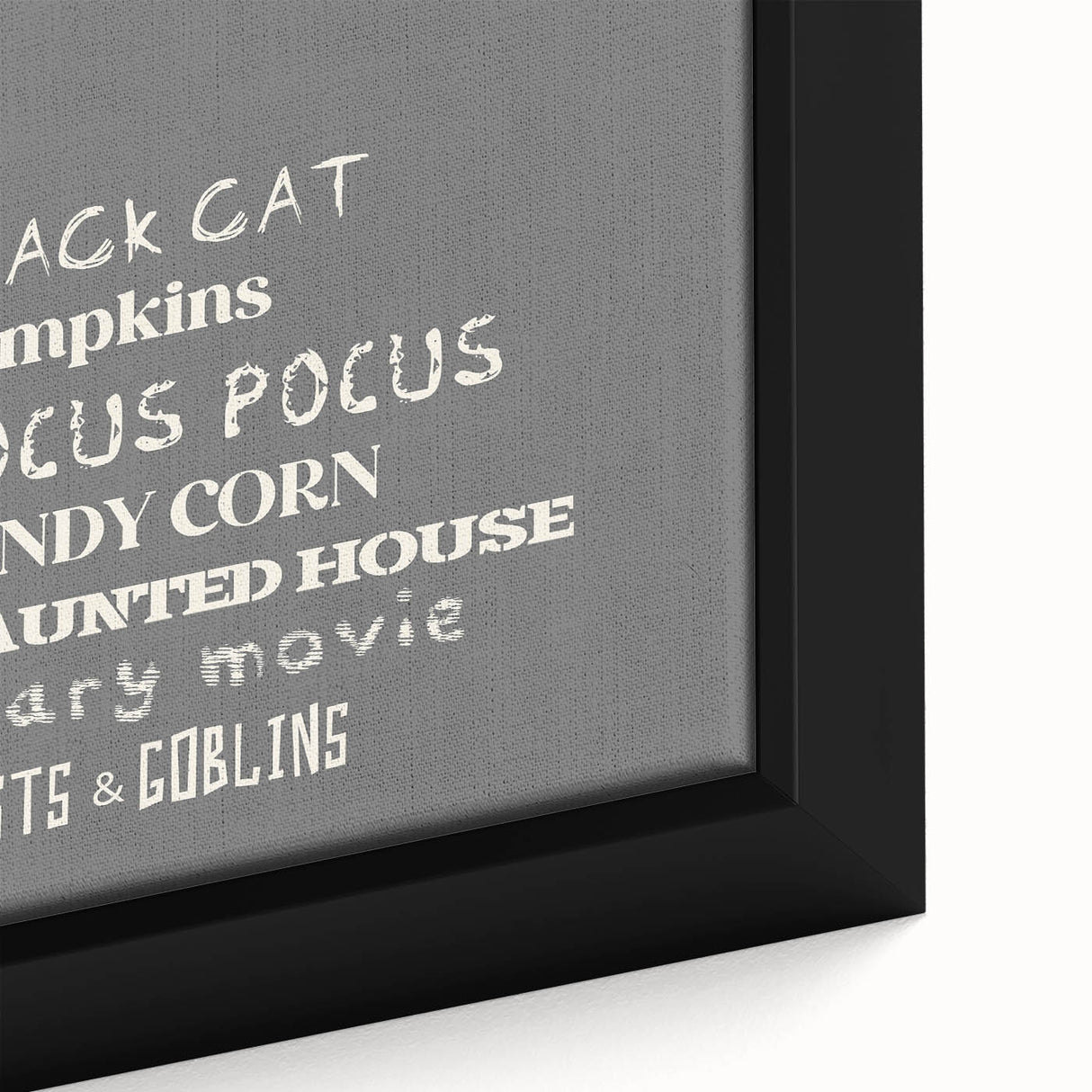 Halloween Typography Wall Art - Spooky Minimalist Halloween Decor