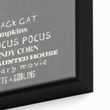 Halloween Typography Wall Art - Spooky Minimalist Halloween Decor