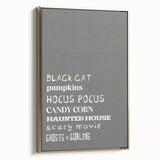 Halloween Typography Wall Art - Spooky Minimalist Halloween Decor