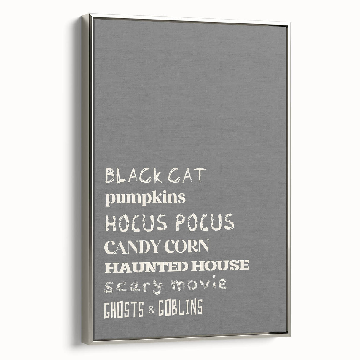 Halloween Typography Wall Art - Spooky Minimalist Halloween Decor