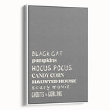 Halloween Typography Wall Art - Spooky Minimalist Halloween Decor
