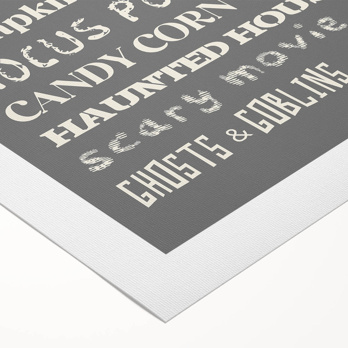 Halloween Typography Wall Art - Spooky Minimalist Halloween Decor
