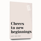 Cheers to New Beginnings - New Year's Eve Wall Art Print