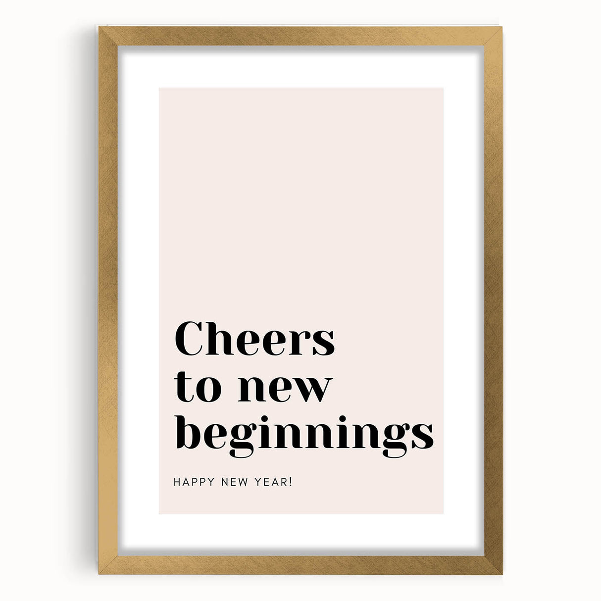 Cheers to New Beginnings - New Year's Eve Wall Art Print