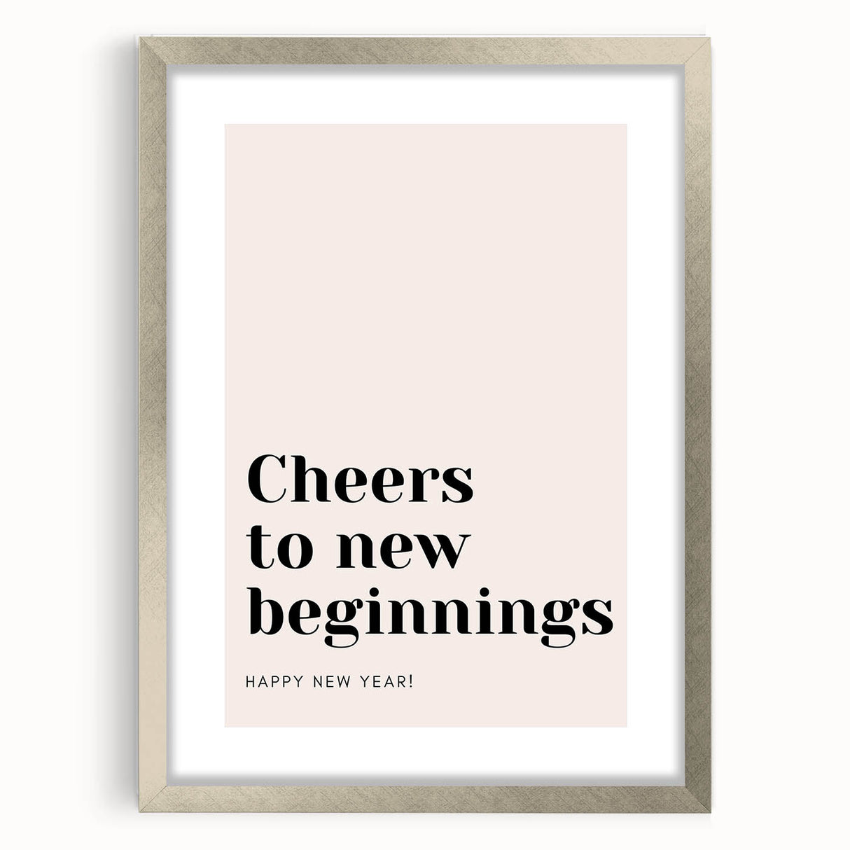 Cheers to New Beginnings - New Year's Eve Wall Art Print