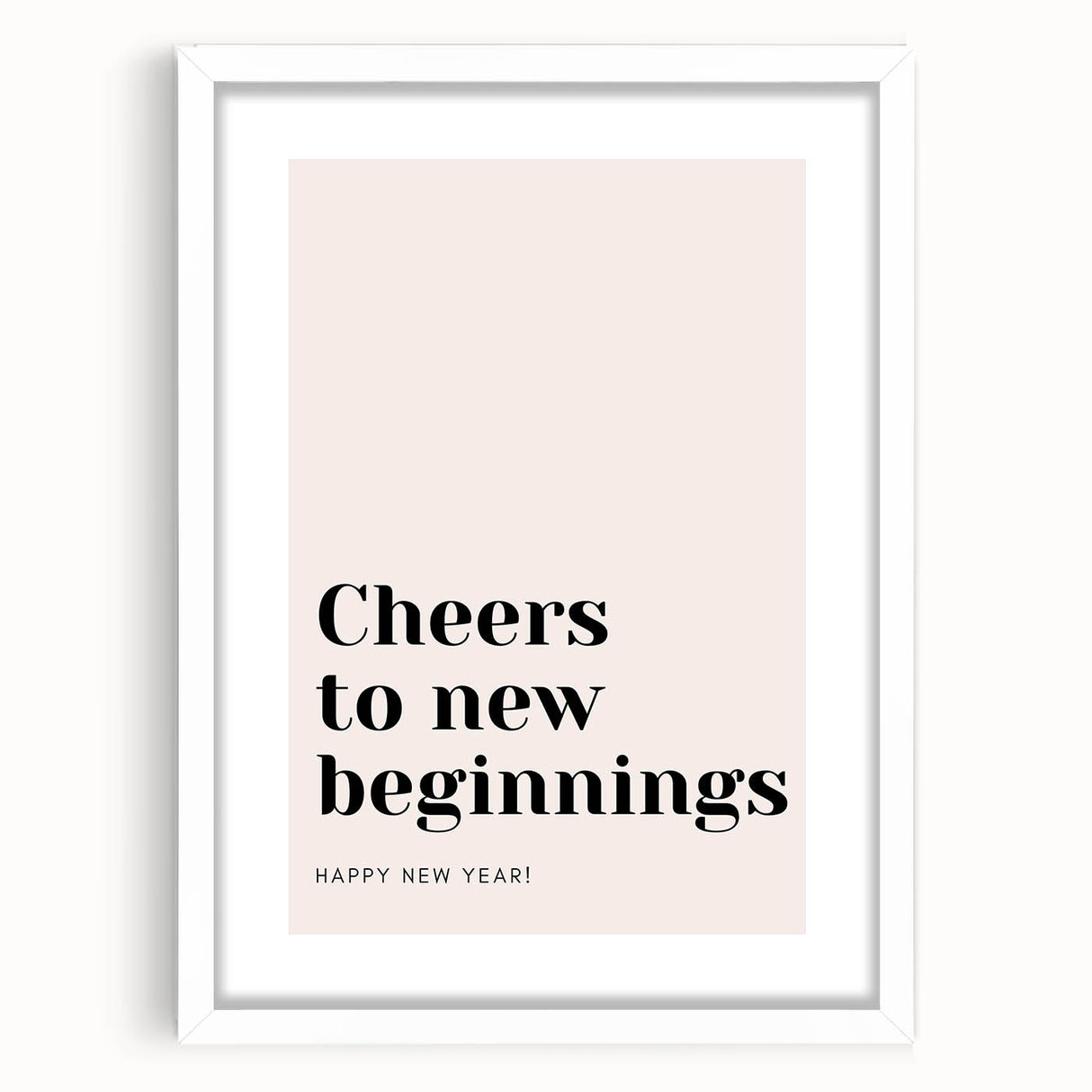 Cheers to New Beginnings - New Year's Eve Wall Art Print