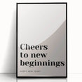 Cheers to New Beginnings - New Year's Eve Wall Art Print