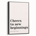 Cheers to New Beginnings - New Year's Eve Wall Art Print