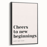 Cheers to New Beginnings - New Year's Eve Wall Art Print