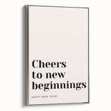 Cheers to New Beginnings - New Year's Eve Wall Art Print
