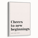 Cheers to New Beginnings - New Year's Eve Wall Art Print