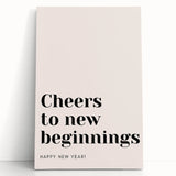 Cheers to New Beginnings - New Year's Eve Wall Art Print
