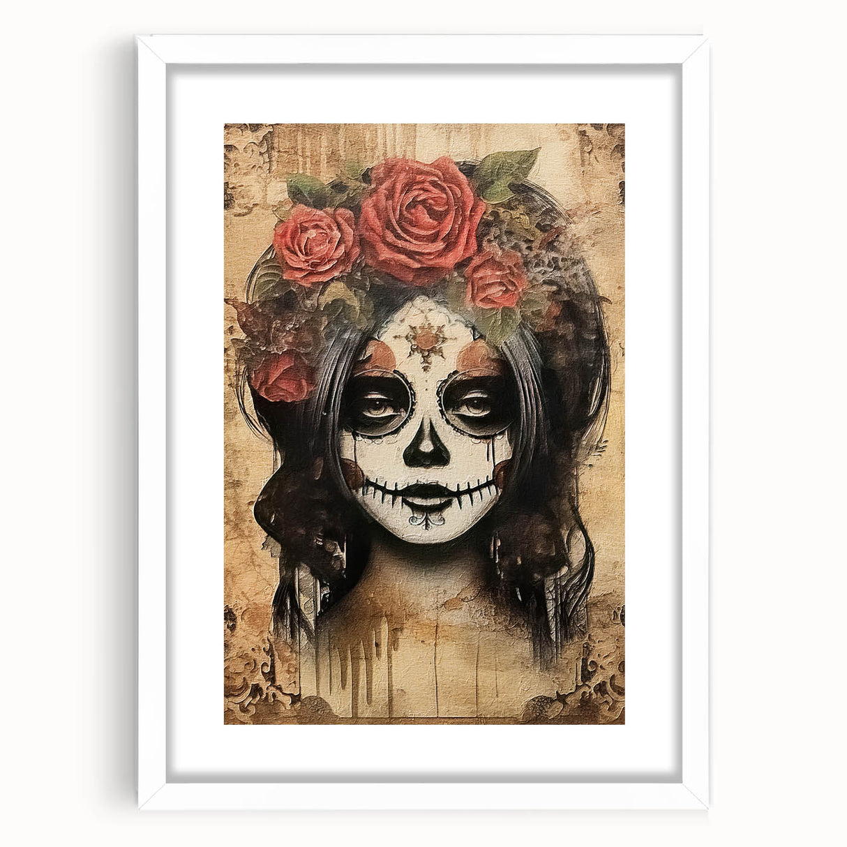 Mystical Catrina Portrait – Day of the Dead Wall Art
