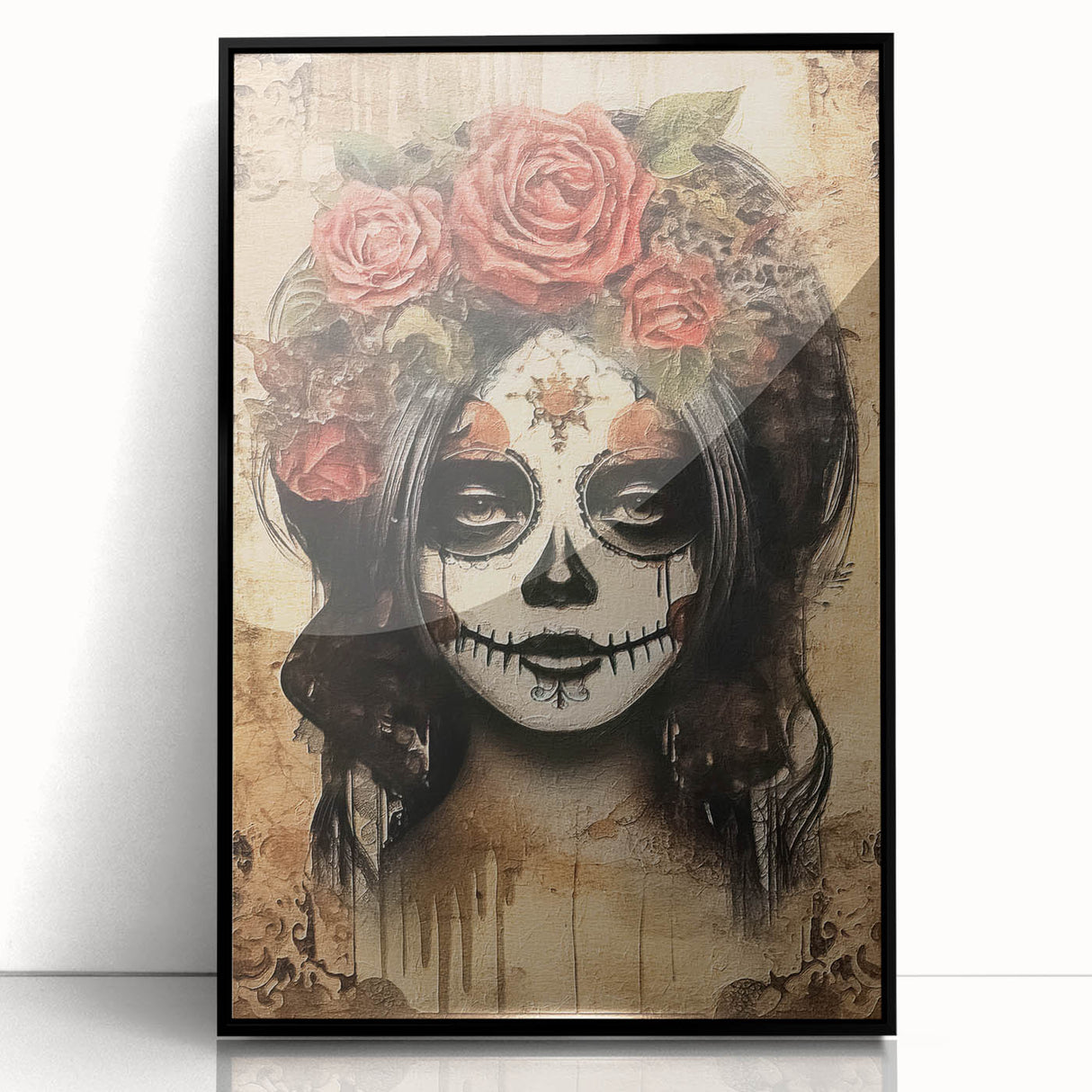 Mystical Catrina Portrait – Day of the Dead Wall Art