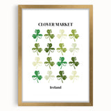 Clover Market Irish Wall Art - St. Patrick’s Day Shamrock Print