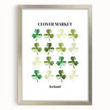Clover Market Irish Wall Art - St. Patrick’s Day Shamrock Print