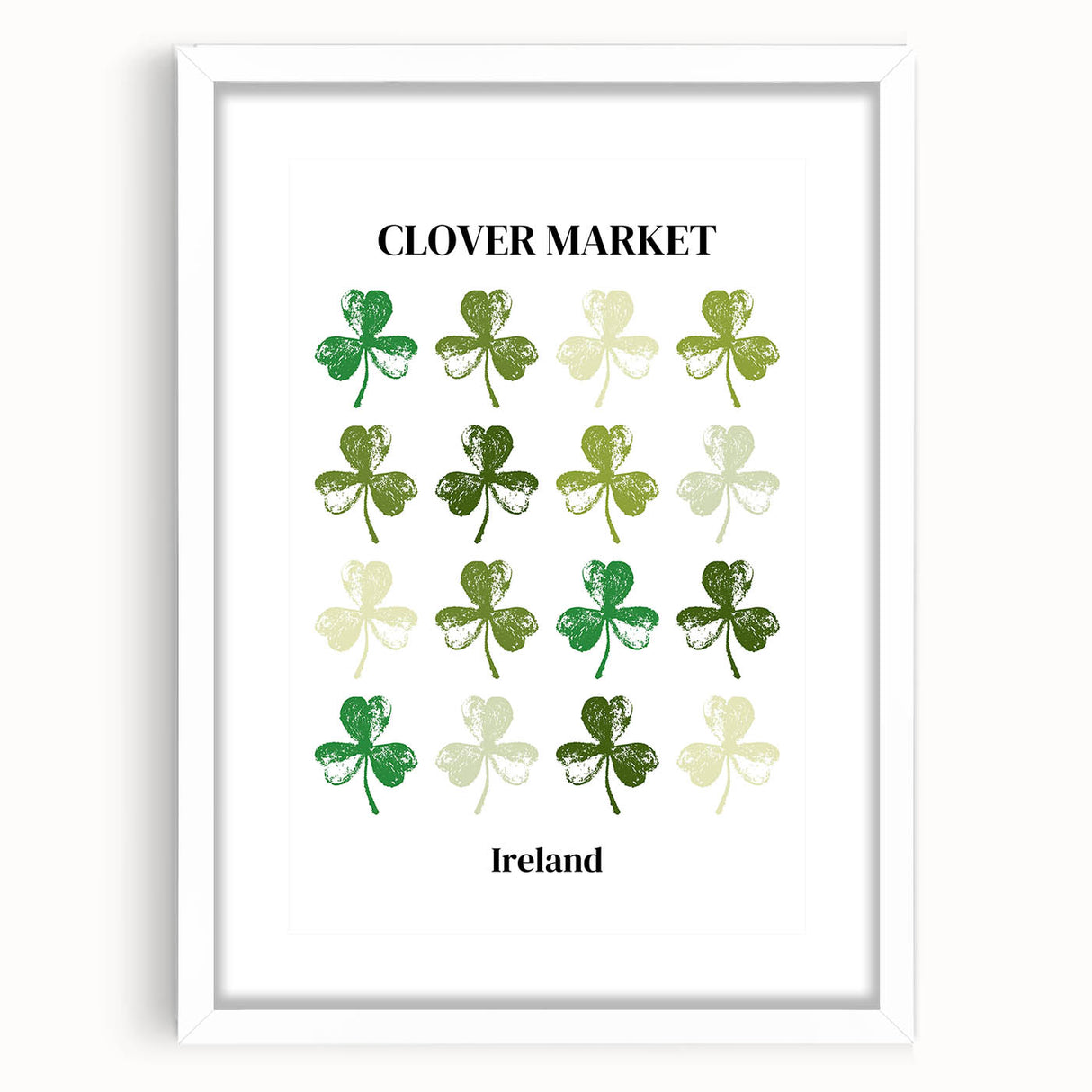 Clover Market Irish Wall Art - St. Patrick’s Day Shamrock Print