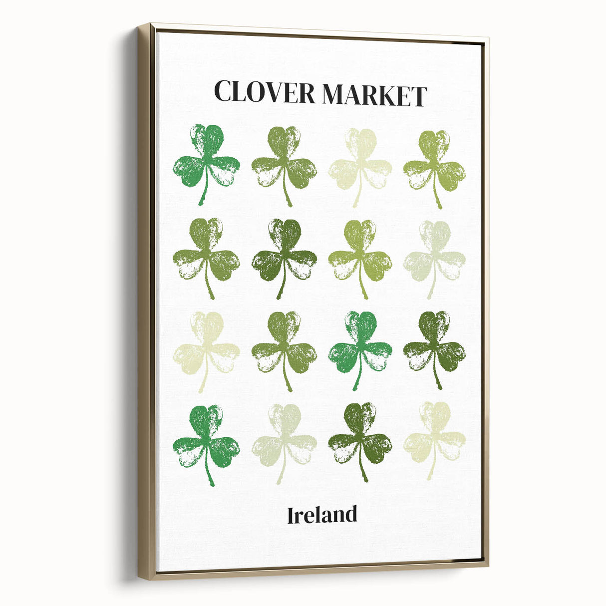 Clover Market Irish Wall Art - St. Patrick’s Day Shamrock Print