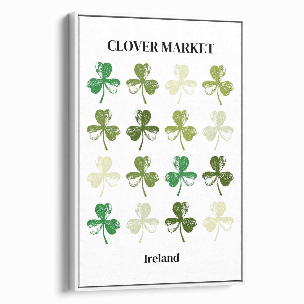 Clover Market Irish Wall Art - St. Patrick’s Day Shamrock Print