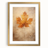 Golden Maple Leaf - Thanksgiving Art Prints Canvas