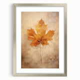 Golden Maple Leaf - Thanksgiving Art Prints Canvas