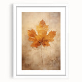 Golden Maple Leaf - Thanksgiving Art Prints Canvas