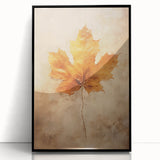 Golden Maple Leaf - Thanksgiving Art Prints Canvas