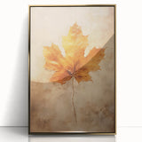 Golden Maple Leaf - Thanksgiving Art Prints Canvas