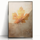 Golden Maple Leaf - Thanksgiving Art Prints Canvas