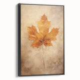 Golden Maple Leaf - Thanksgiving Art Prints Canvas