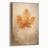 Golden Maple Leaf - Thanksgiving Art Prints Canvas