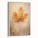 Golden Maple Leaf - Thanksgiving Art Prints Canvas