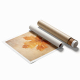 Golden Maple Leaf - Thanksgiving Art Prints Canvas