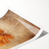 Golden Maple Leaf - Thanksgiving Art Prints Canvas