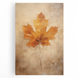 Golden Maple Leaf - Thanksgiving Art Prints Canvas