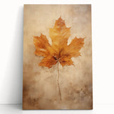 Golden Maple Leaf - Thanksgiving Art Prints Canvas
